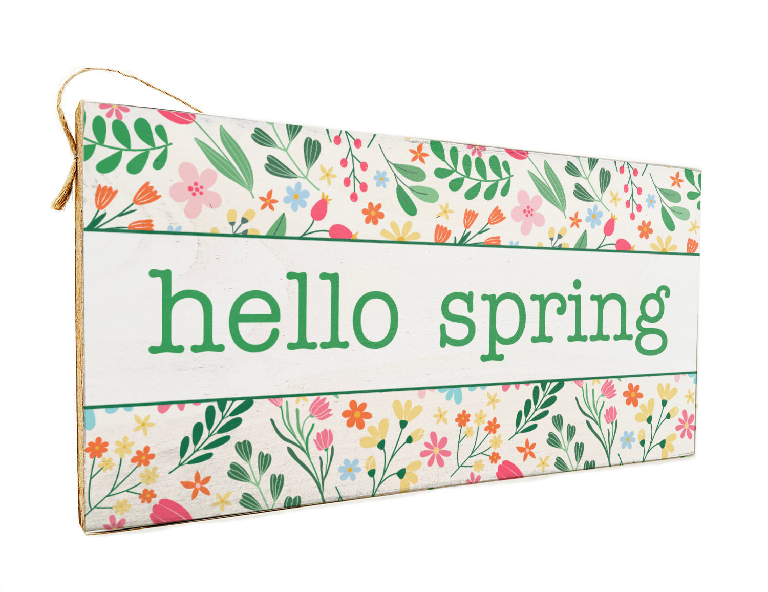 Hello Spring Wooden Door Hang
