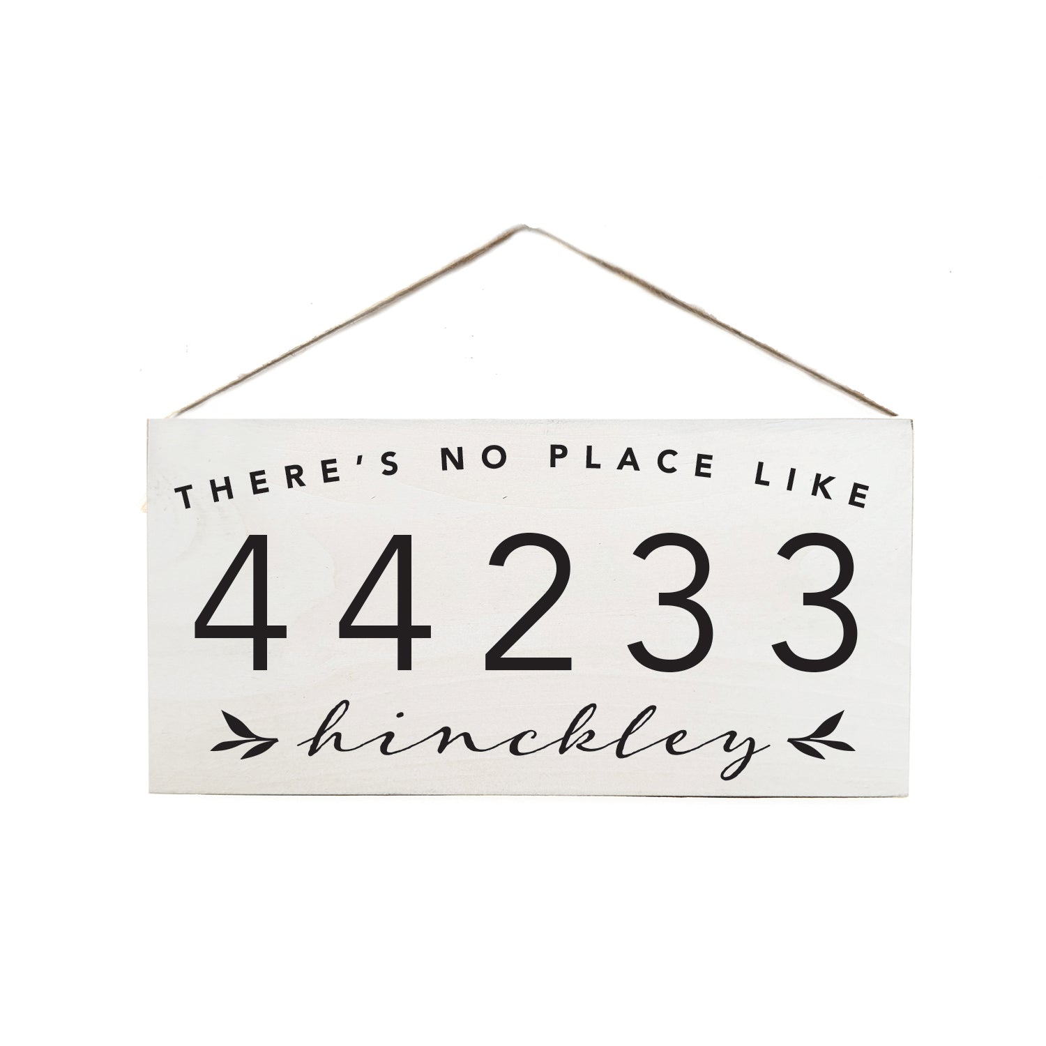 Personalized There's No Place Like Home Wooden Door Hang