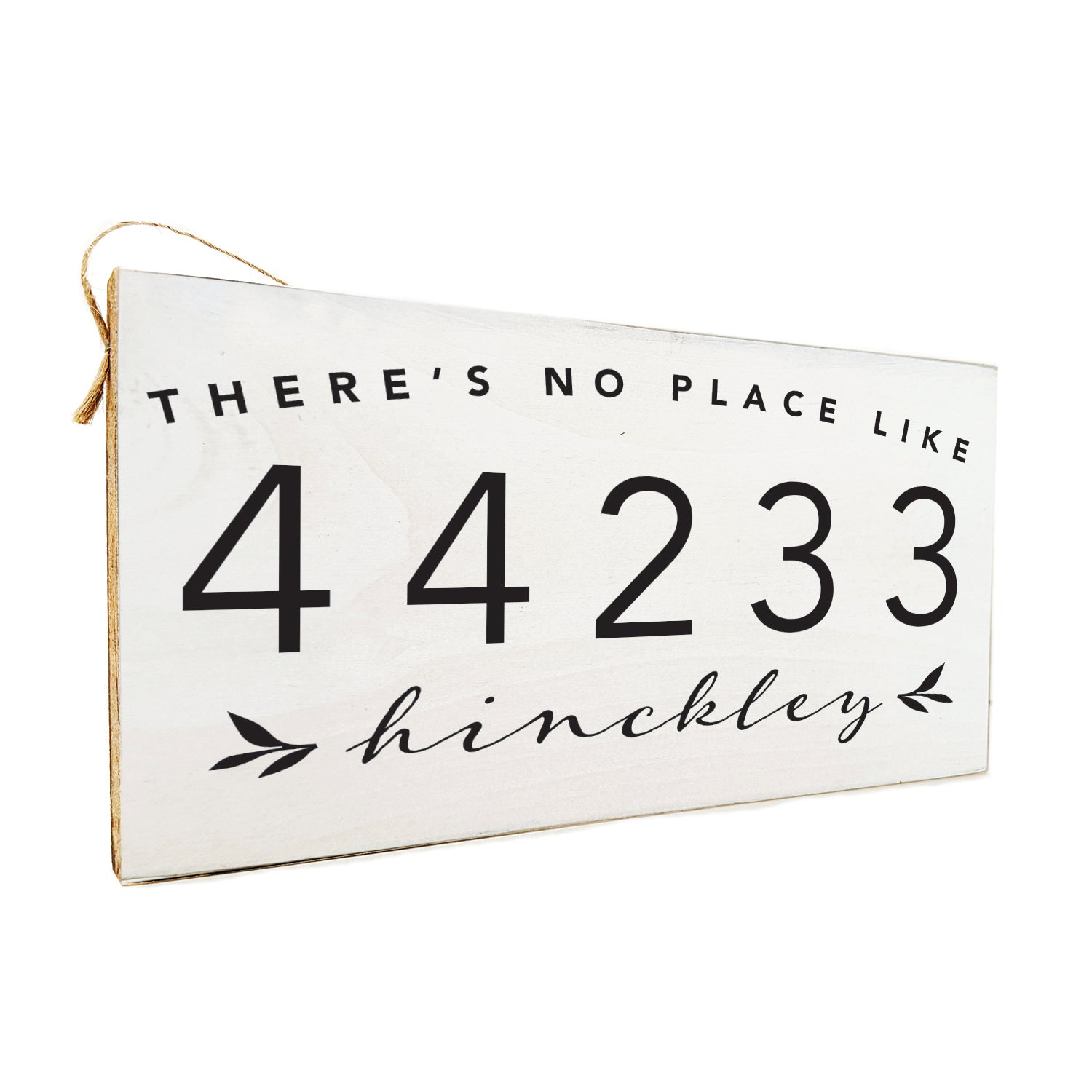 Personalized There's No Place Like Home Wooden Door Hang