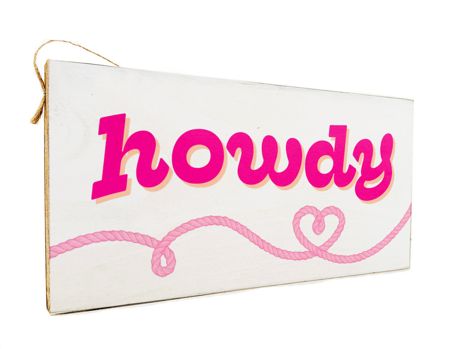 Howdy Wooden Door Hang