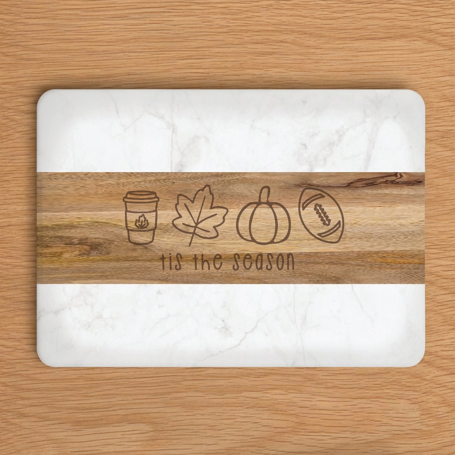 Tis the Season Marble Serving Board