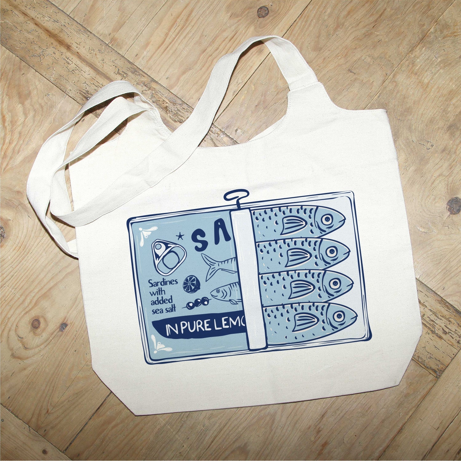 Sardines MS Natural Tote Bag