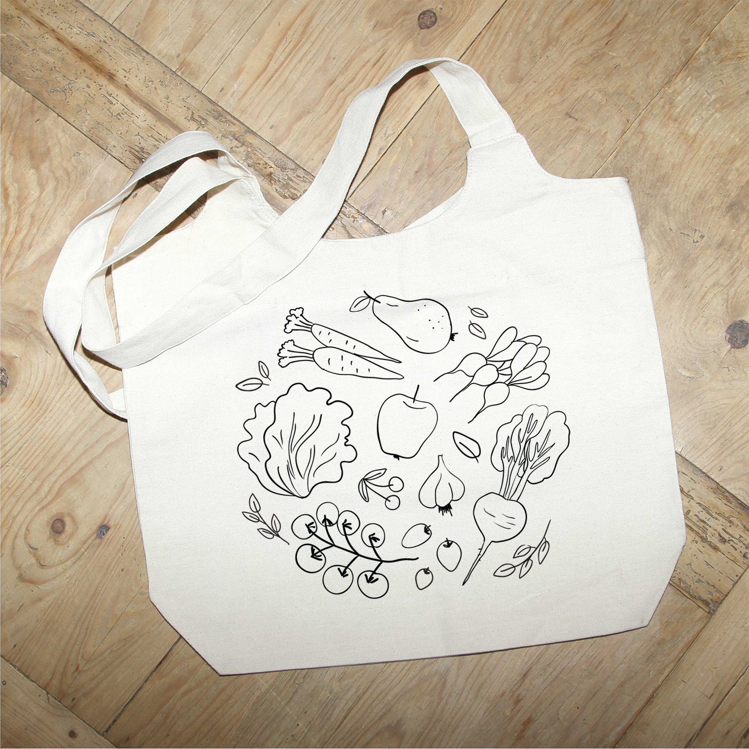 Veggie MS Natural Tote Bag