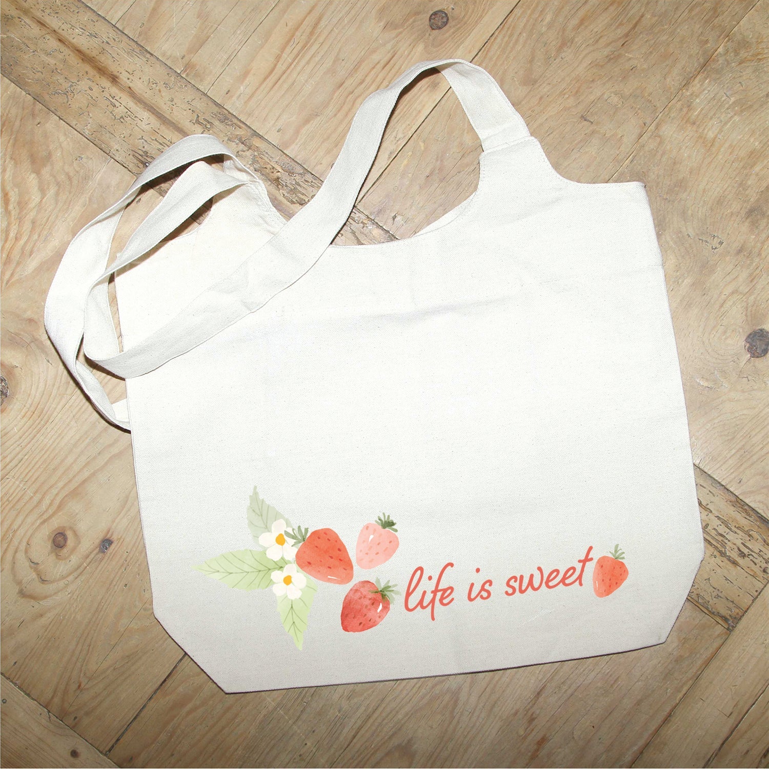Life is Sweet Strawberry Tote Bag