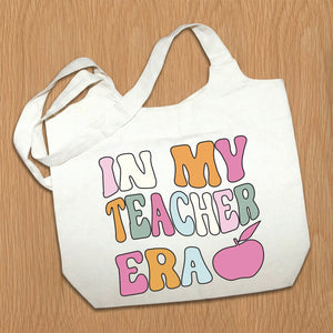 In my Teacher Era (Pastel) MS Natural Tote Bag