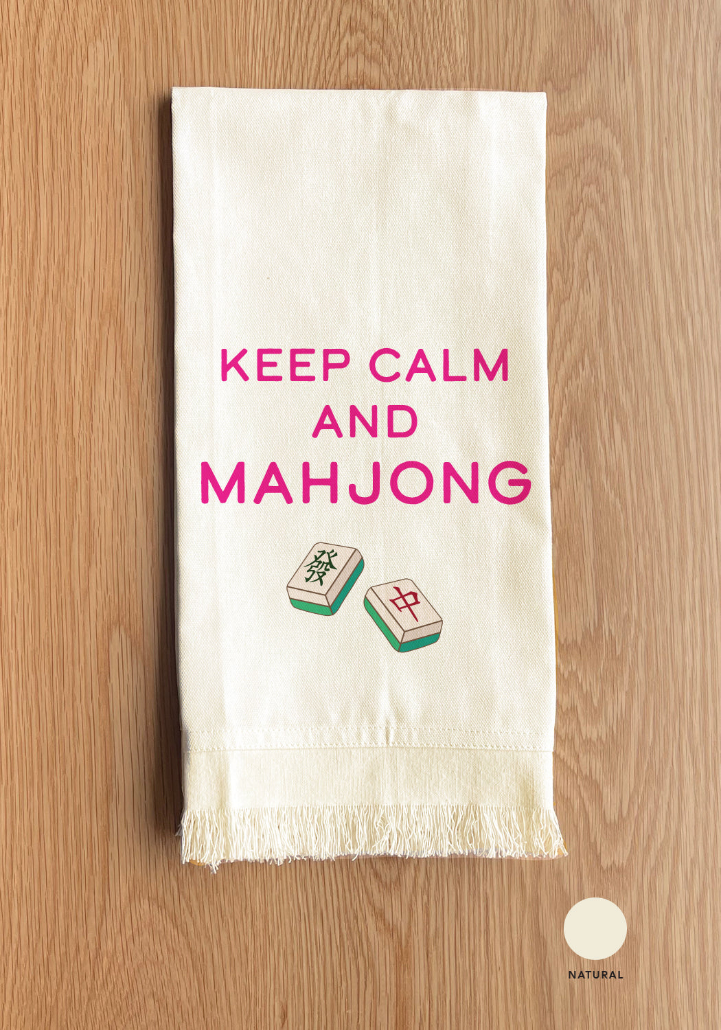 Keep calm and mahjong Kitchen Towel