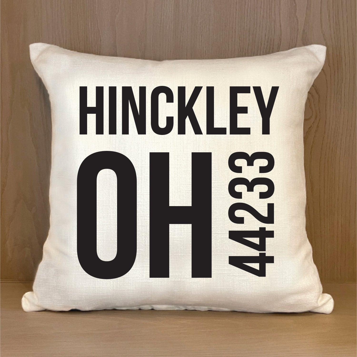 Personalized Location and Zipcode Pillow Cover
