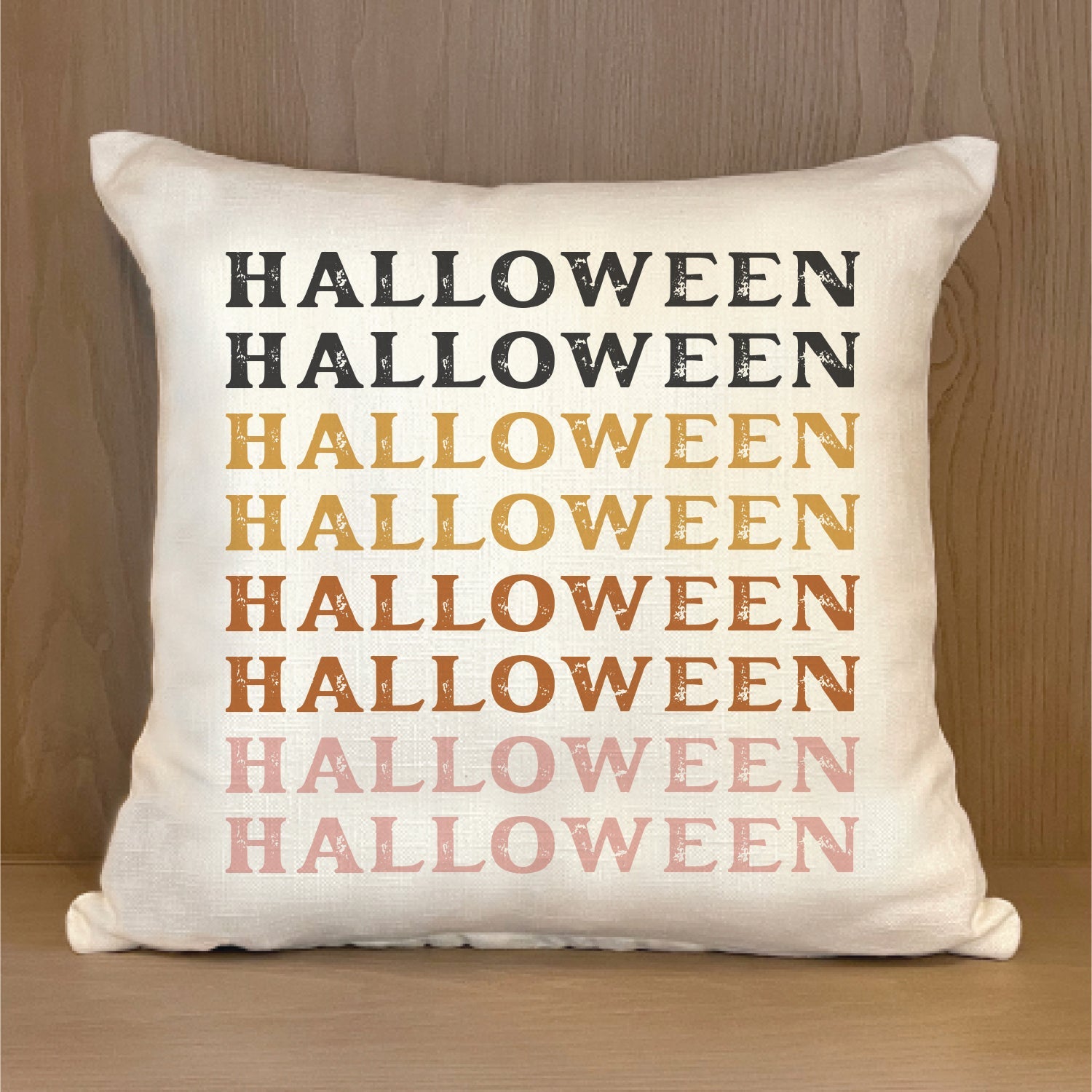 Halloween Colored Natural Pillow Shell