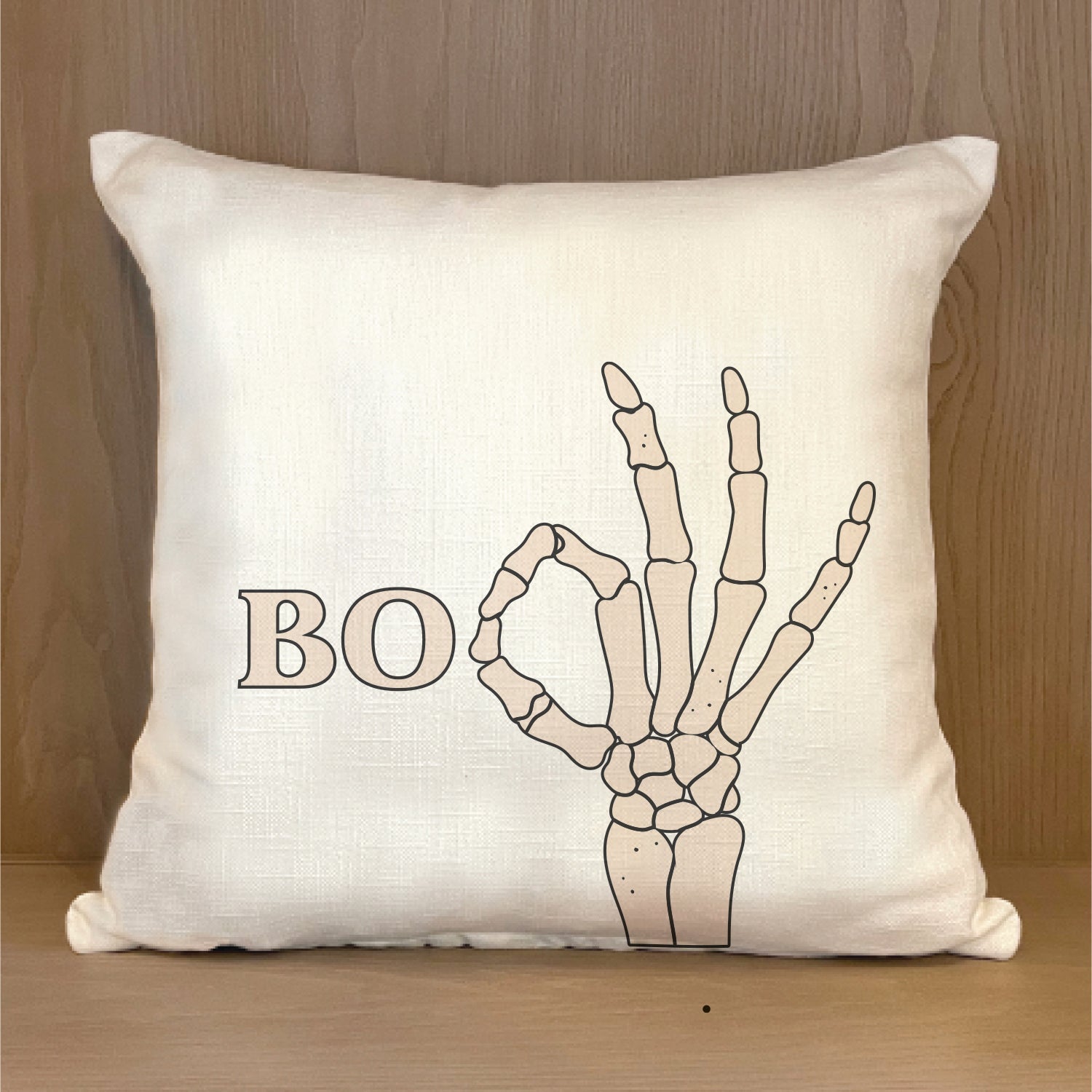 Boo Skelton Natural Pillow Shell