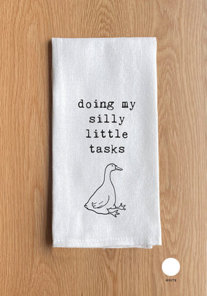 Doing my silly little takes White Kitchen Towel