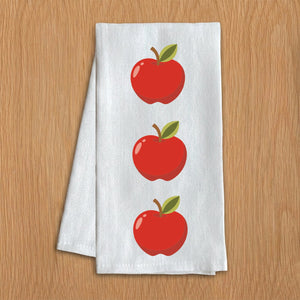 Stacked Apples White Kitchen Towel