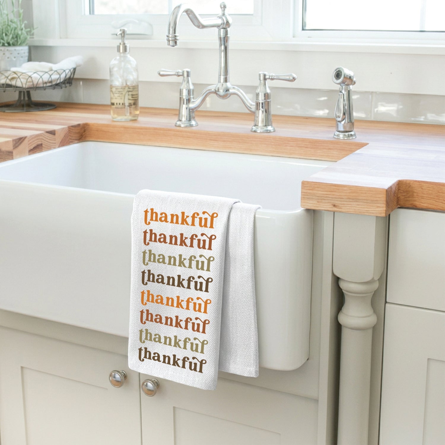 Thankful Fall Kitchen Towel