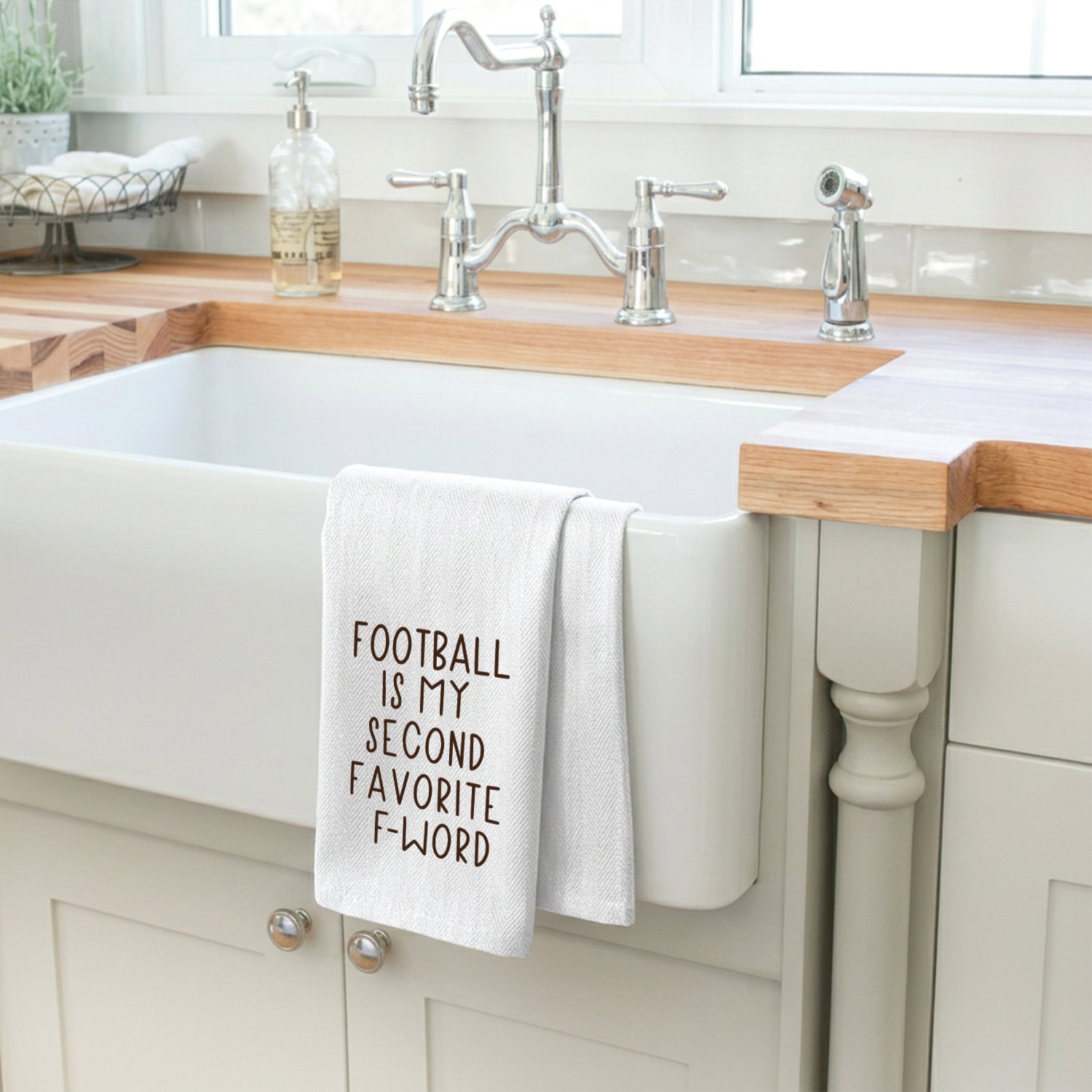 Football is my second favorite f-word Fall Kitchen Towel