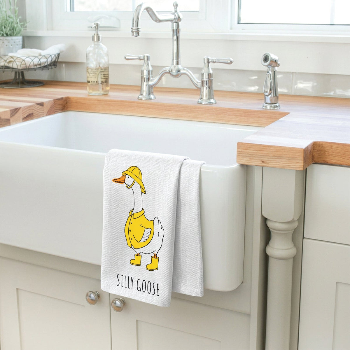 Silly Goose Porch Goose Kitchen Towel