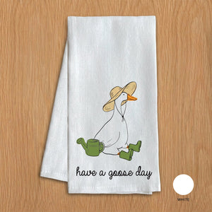 Have a Goose Day Porch Goose Kitchen Towel