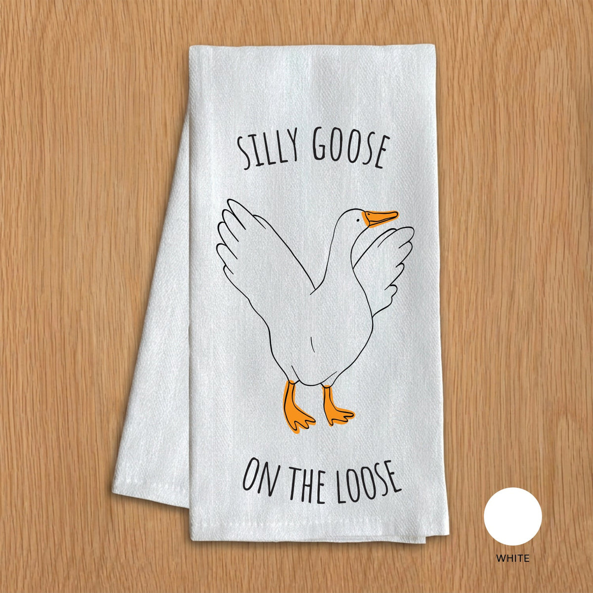 Silly Goose on the loose Porch Goose Kitchen Towel
