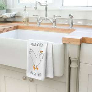 Silly Goose on the loose Porch Goose Kitchen Towel