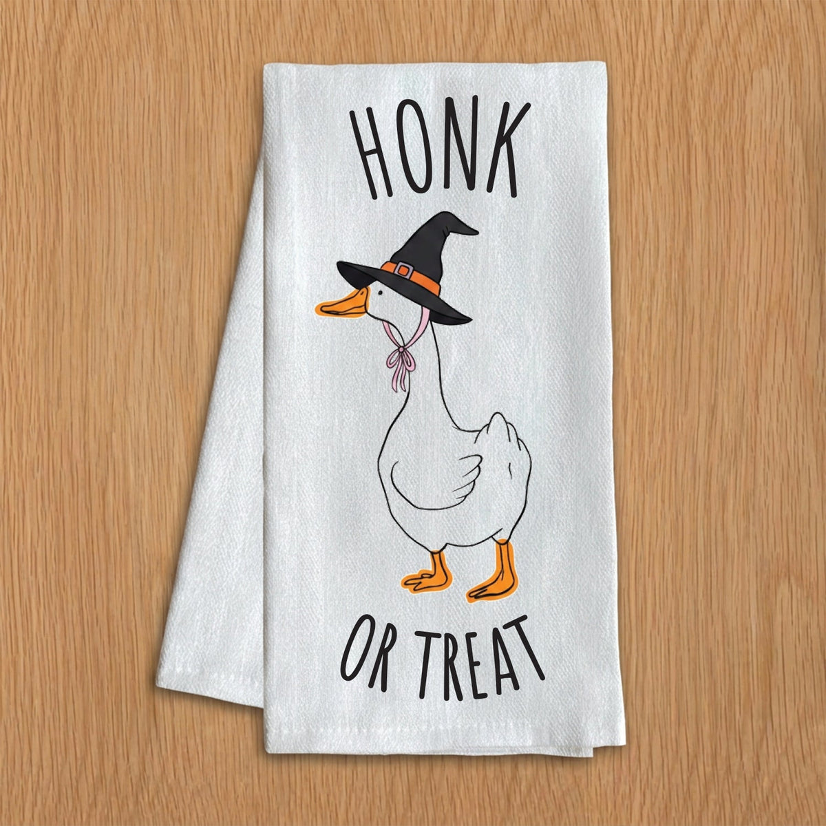 Honk or Treat Porch Goose Kitchen Towel
