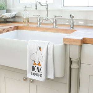 Honk I mean Boo Porch Goose Kitchen Towel