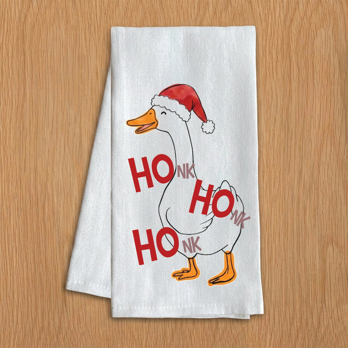 Ho Ho Ho Porch Goose Christmas Kitchen Towel