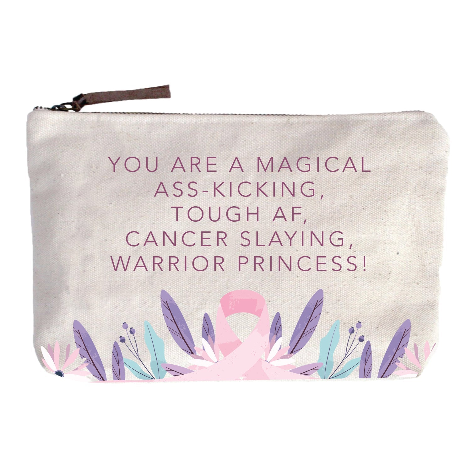 Cancer slaying warrior princess Zip Pouch