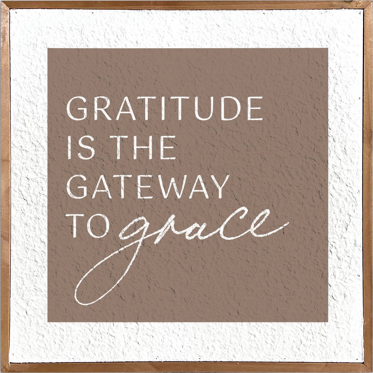 Gratitude is the gateway // 14x14 Pulp Paper Wall Décor