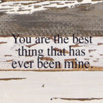 You are the best thing that has ever been mine. / 6"x6" Reclaimed Wood Sign