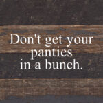 Don't get your panties in a bunch. / 6"x6" Reclaimed Wood Sign