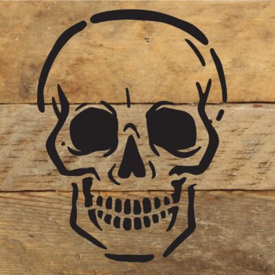 Skeleton Head Halloween / 6x6 Reclaimed Wood Sign