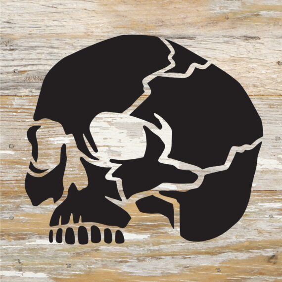 Skull Halloween / 6x6 Reclaimed Wood Sign