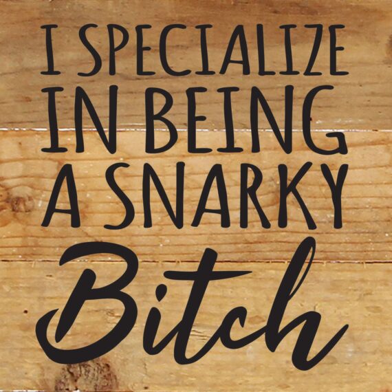 I specialize in being a snarky bitch / 6x6 Reclaimed Wood Wall Decor