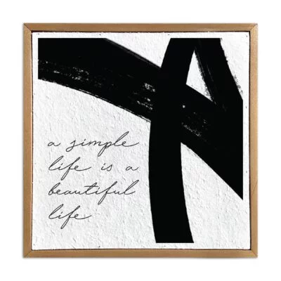 A simple life is a beautiful life / 10x10 Pulp Paper Wall Decor