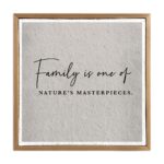 Family is one of nature's masterpieces / 10x10 Pulp Paper Wall Decor