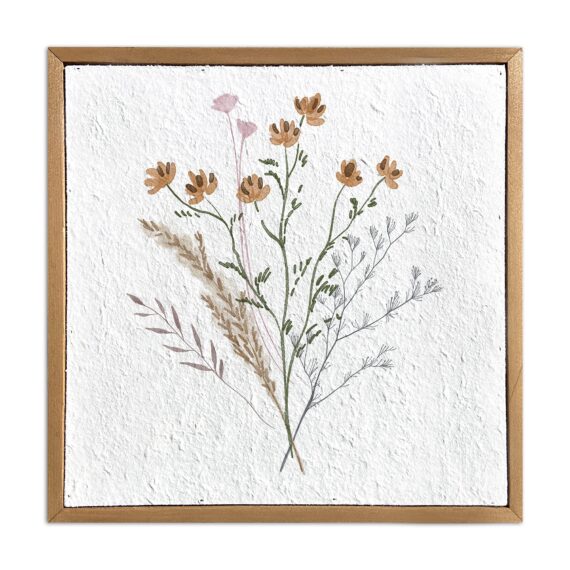 Floral group / 10x10 Pulp Paper Wall Decor