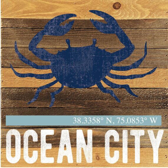 Crab Icon / Reclaimed Wood Wall Decor