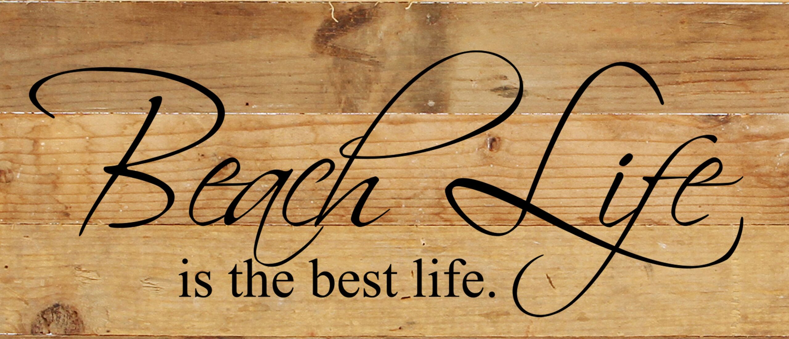 Beach life is the best life. / 14"x6" Reclaimed Wood Sign