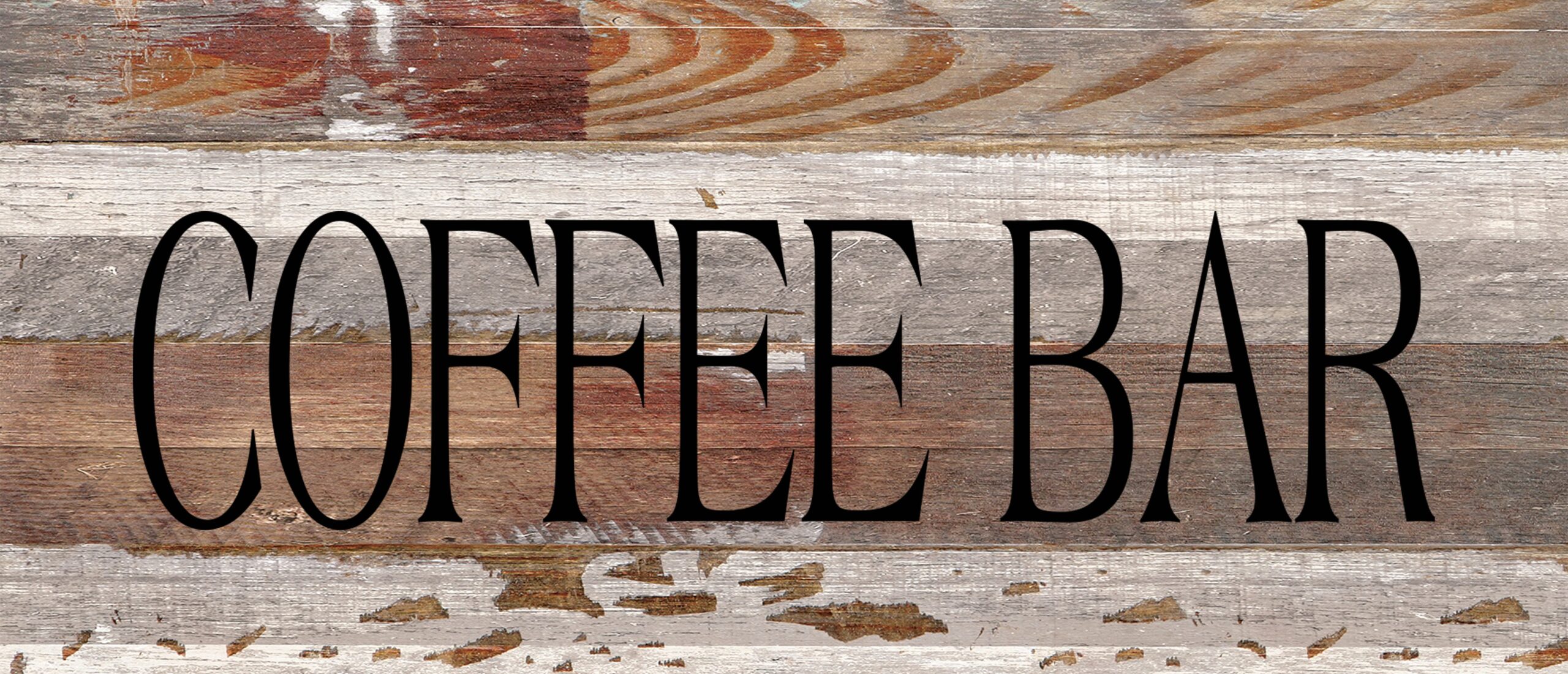 Coffee Bar. / 14"x6" Reclaimed Wood Sign
