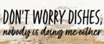 Don't worry dishes, nobody is doing me either / 14x6 Reclaimed Wood Wall Decor