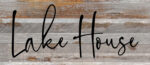 Lake house / 14"x6" Reclaimed Wood Sign