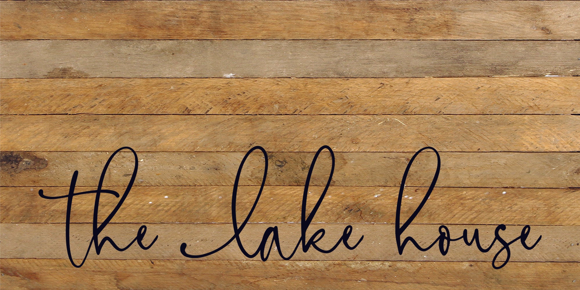 The lake house / 24"x12" Reclaimed Wood Sign