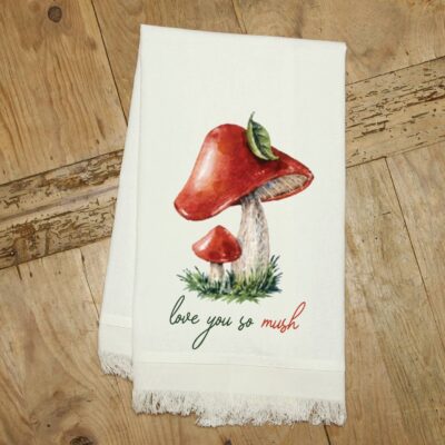 Love you so mush / Natural Kitchen Towel