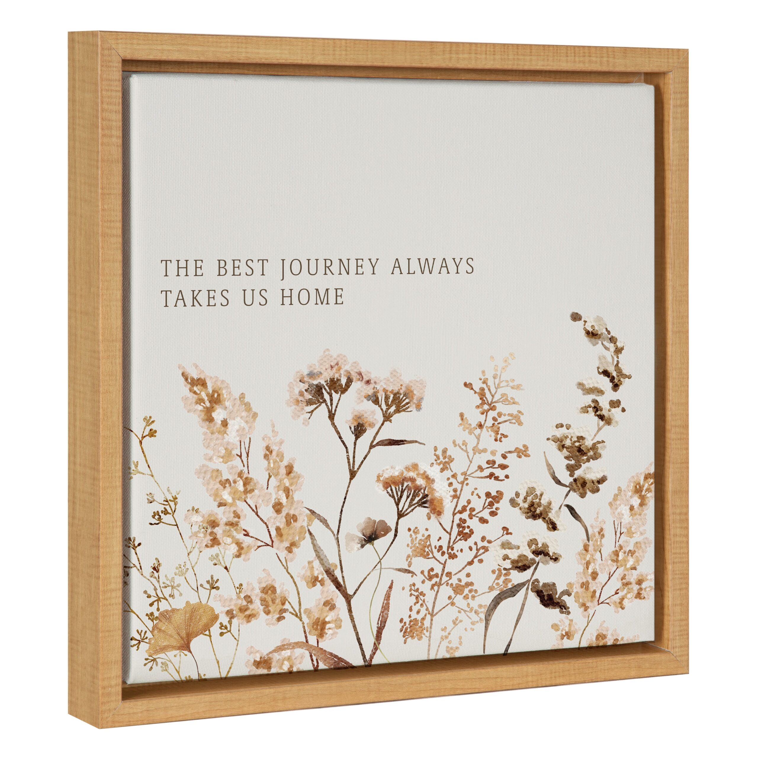The Best Journey Always Takes Us Home / 14x14 Framed Canvas