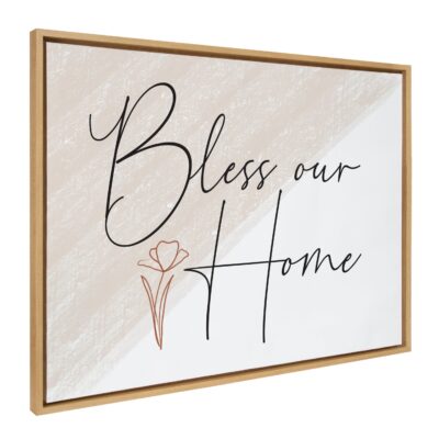 Bless our Home / 38x28 Framed Canvas