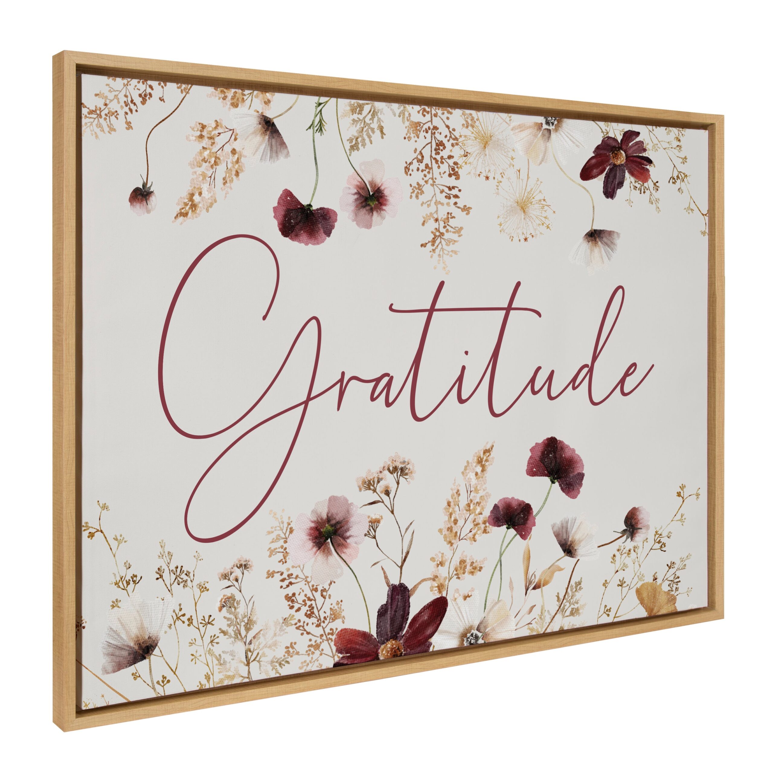 Gratitude / 38x28 Framed Canvas