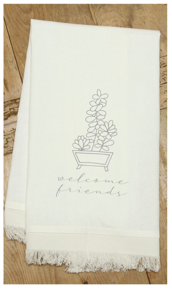 Welcome friends / Natural Kitchen Towel
