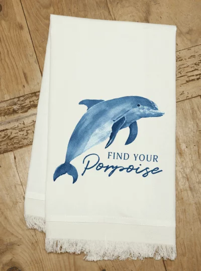 Find Your Porpoise / Natural Kitchen Towel