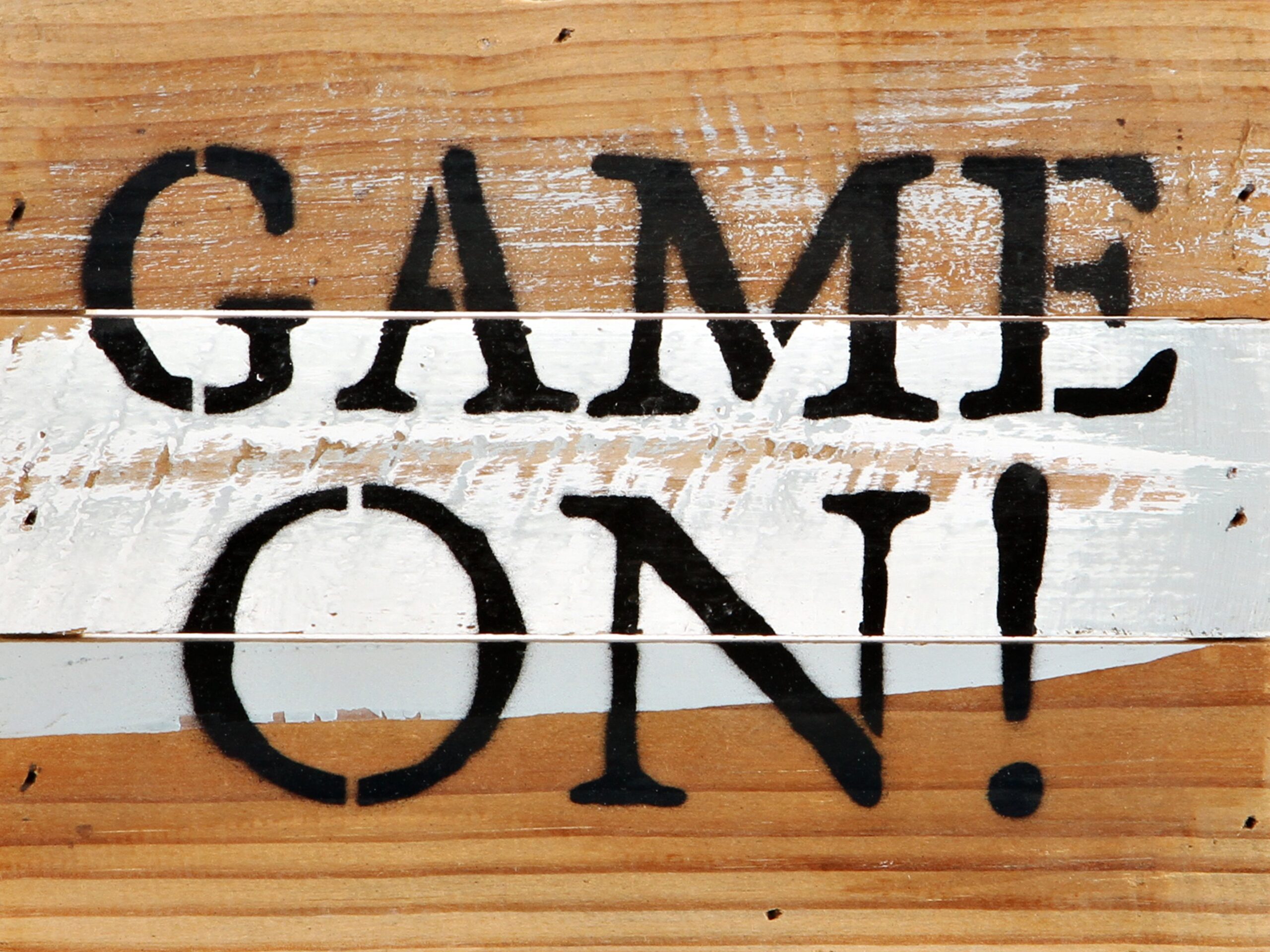 Game On! / 8x6 Reclaimed Wood Wall Art