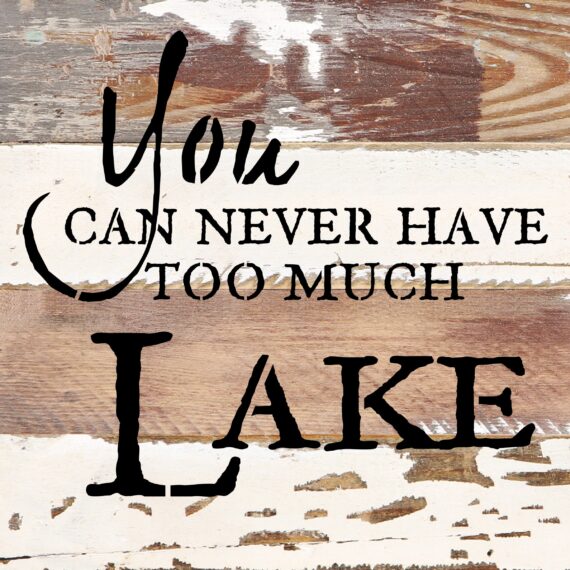 You can never have too much lake / 8x8 Reclaimed Wood Wall Art
