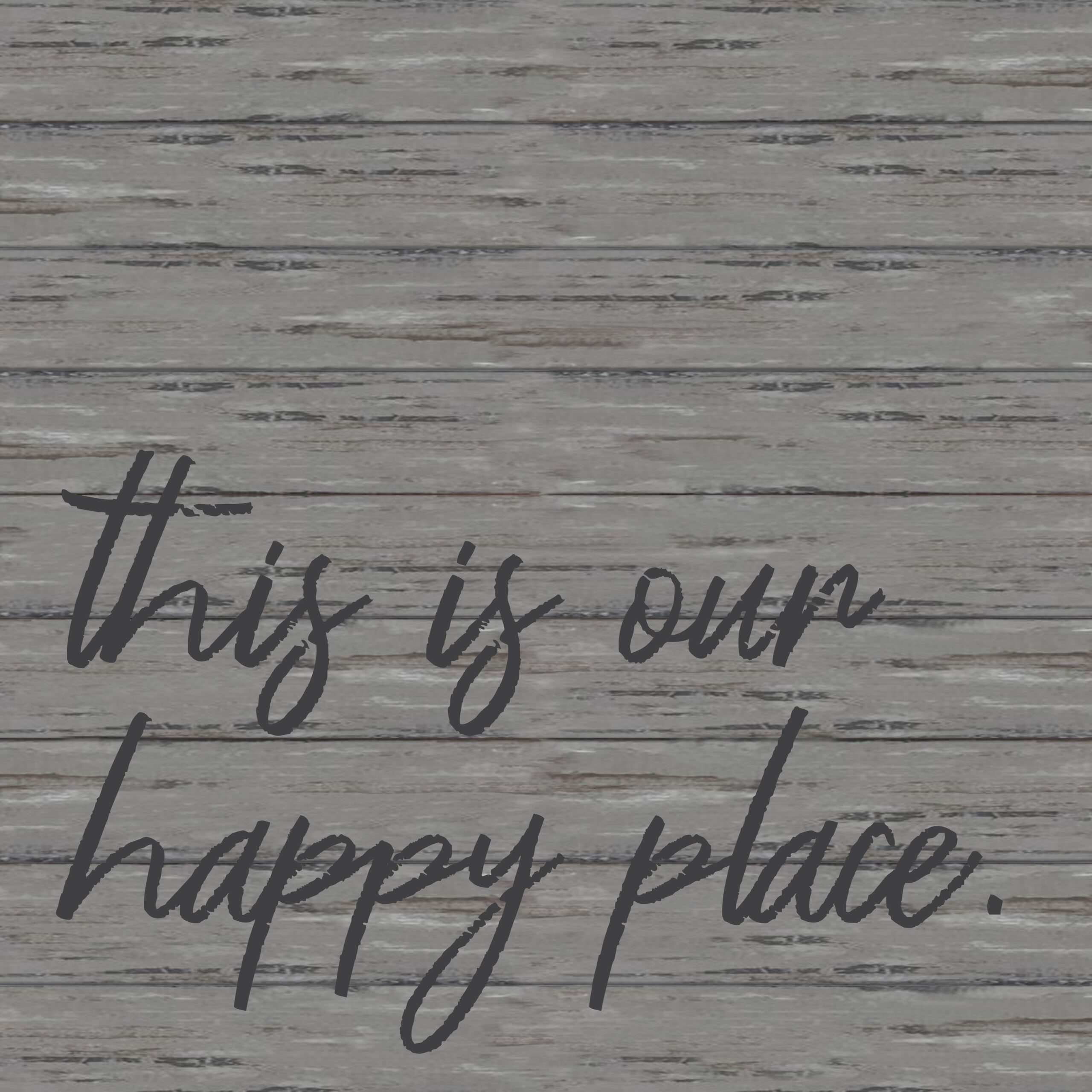 This is our happy place / 12x12 Indoor/Outdoor Recycled Plastic Wall Art