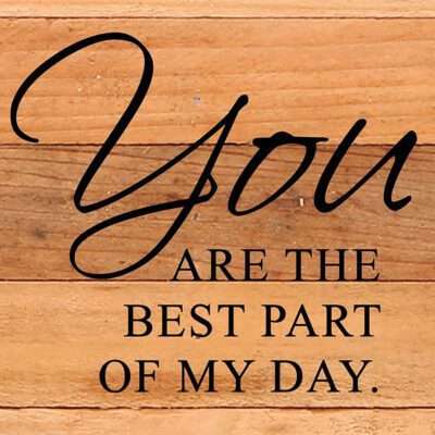 You are the best part of my day. / 6"x6" Reclaimed Wood Sign